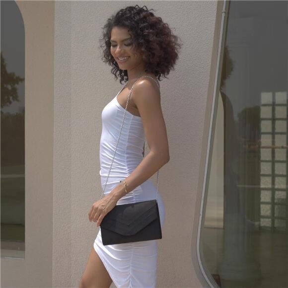 Evening Bag for Women, Envelope Evening Purses Crossbody Shoulder Clutch Bag - Picture 6 of 7